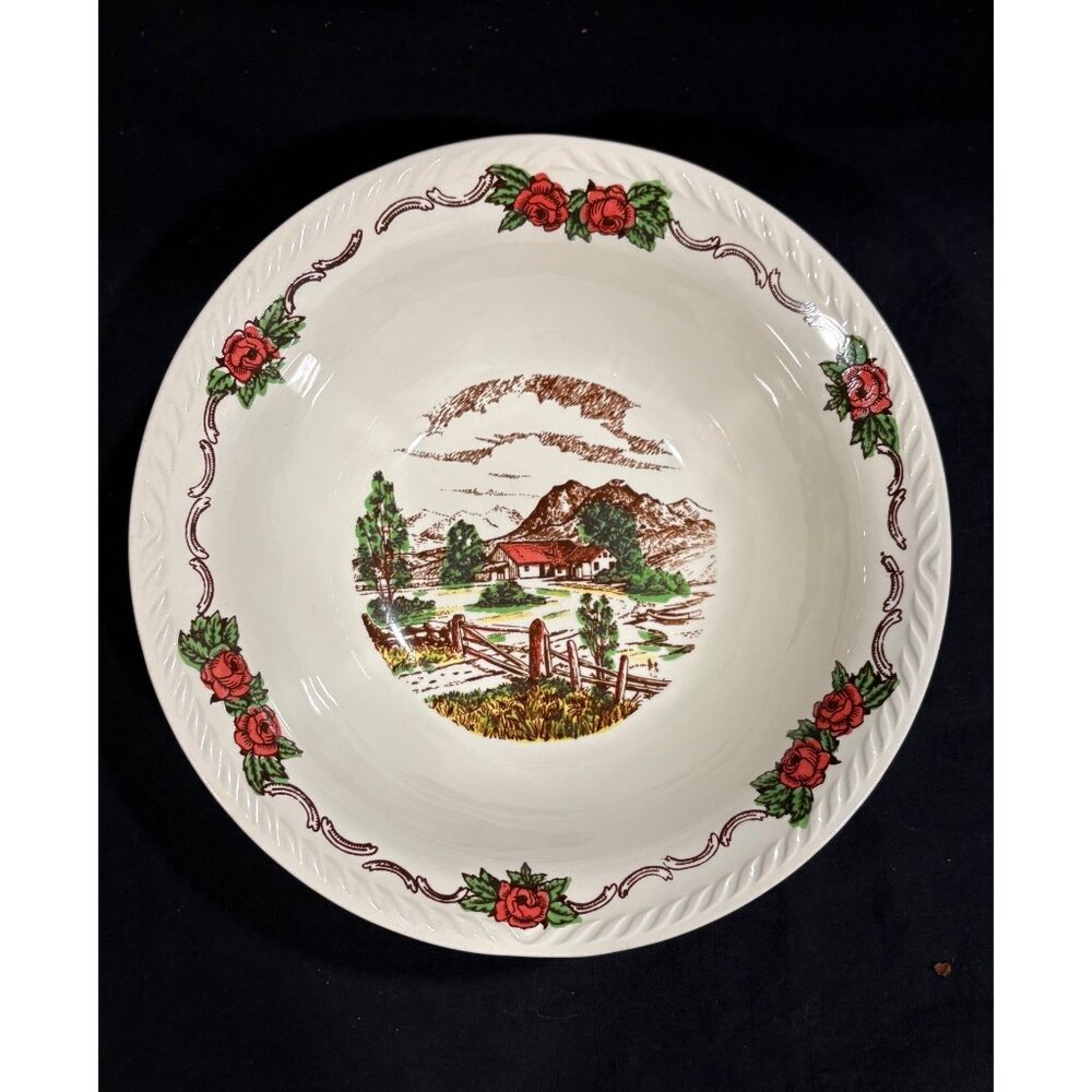 Figgjo Norway Decorative Bowl & Pyrex Glass Plates Set Of 3 Vintage Kitchenware - Picture 9 of 16
